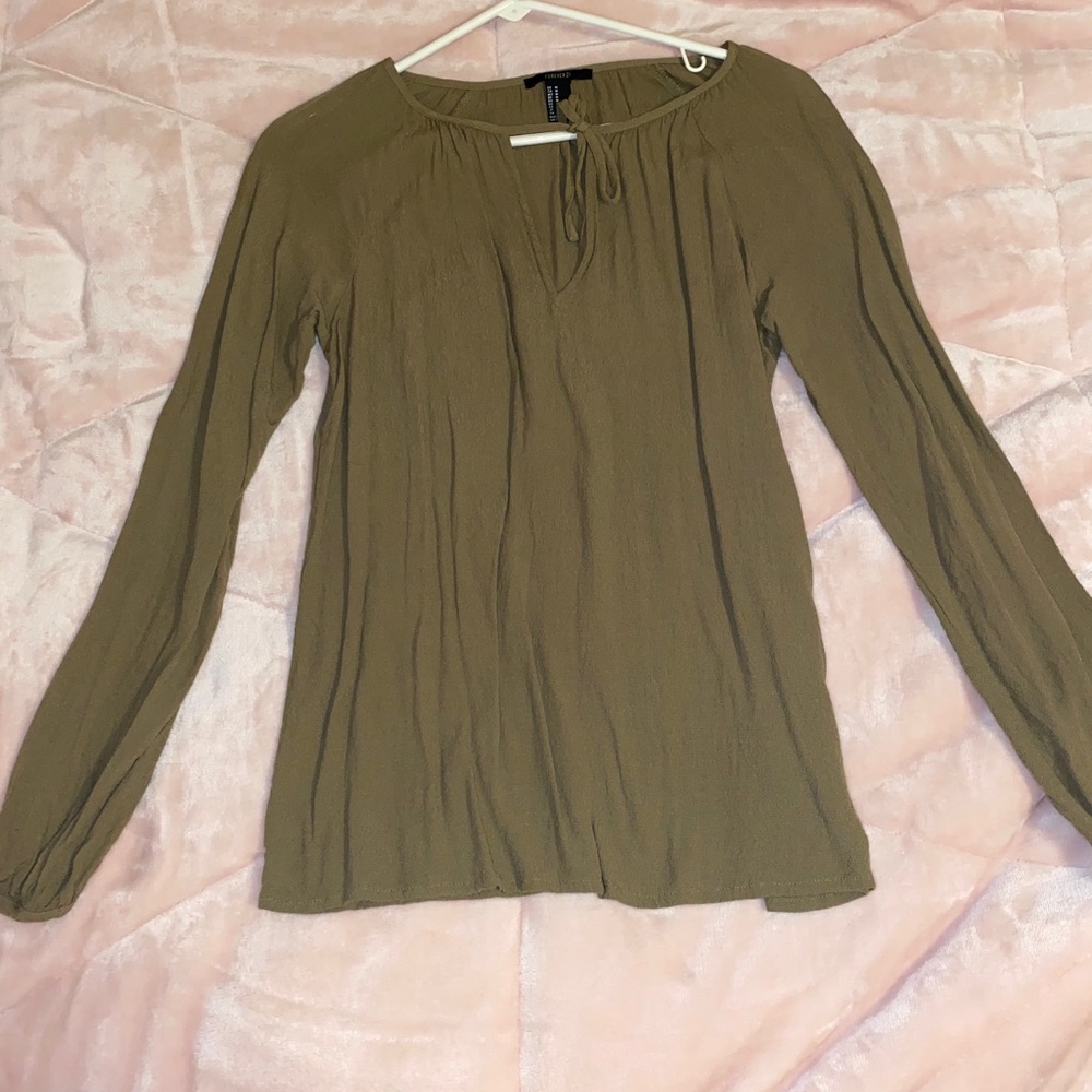 Olive Green Forever 21 Blouse